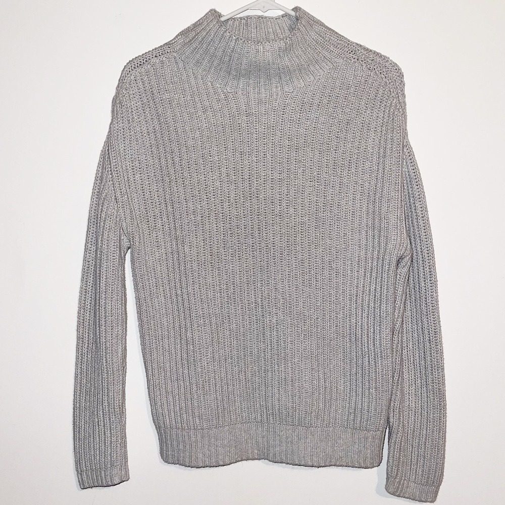 Gap Mock Neck Grey Sweater Small